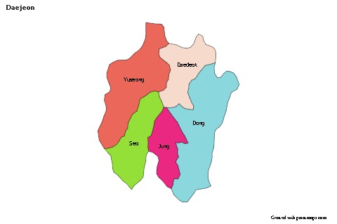 Mapas de muestra para Daejeon (coloreado)