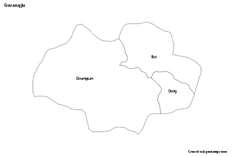Mapas de muestra para Gwangju (blanco-negro)