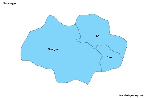 Mapas de muestra para Gwangju (azul)