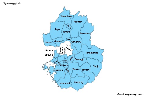 Mapas de muestra para Gyeonggi-do (azul)