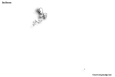 Mapas de muestra para Incheon (blanco-negro,sombrío)