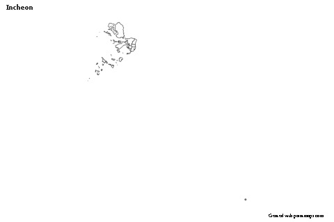 Mapas de muestra para Incheon (blanco-negro)