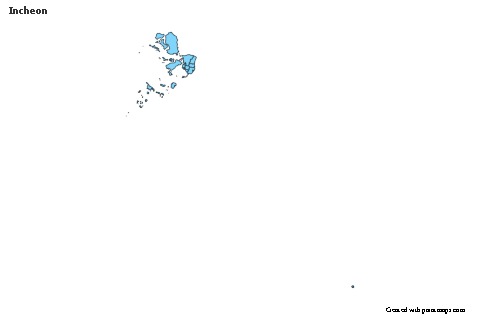 Mapas de muestra para Incheon (azul)
