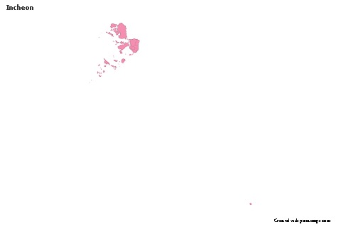 Mapas de muestra para Incheon (rosa,contorno)