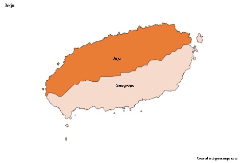 Contoh Peta untuk Jeju (berwarna)