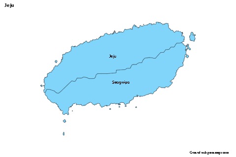 Contoh Peta untuk Jeju (biru)