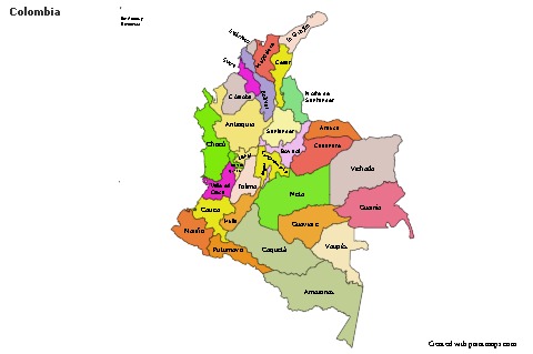 Sample Maps for Colombia (colored)