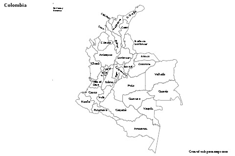 Sample Maps for Colombia (black-white)