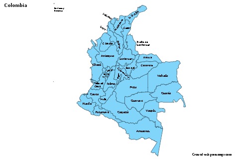 Sample Maps for Colombia (blue)