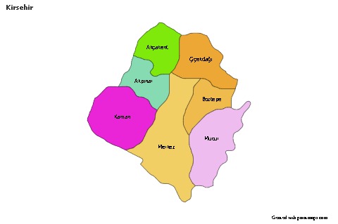 Contoh Peta untuk Kirsehir (berwarna)
