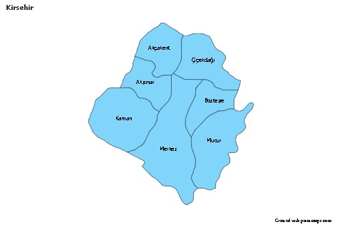 Contoh Peta untuk Kirsehir (biru)