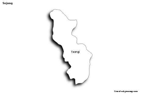 Sample Maps for Sejong (black-white,shadowy)