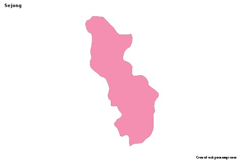 Sample Maps for Sejong (pink,outline)