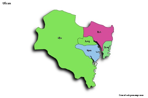 Sample Maps for Ulsan (colored,shadowy)