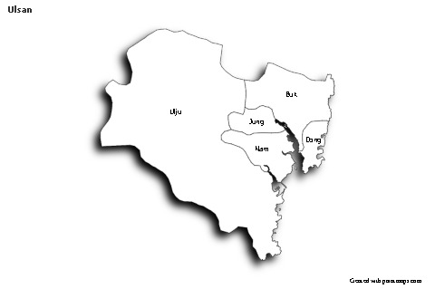 Sample Maps for Ulsan (black-white,shadowy)