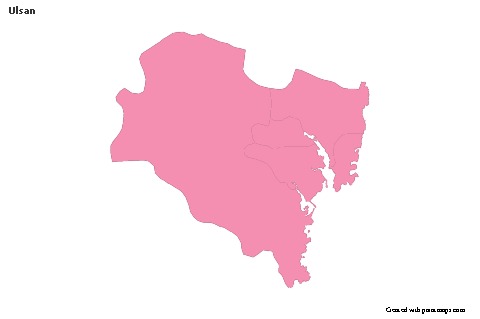 Sample Maps for Ulsan (pink,outline)
