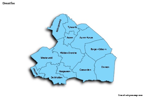 Sample Maps for Drenthe (blue,shadowy)