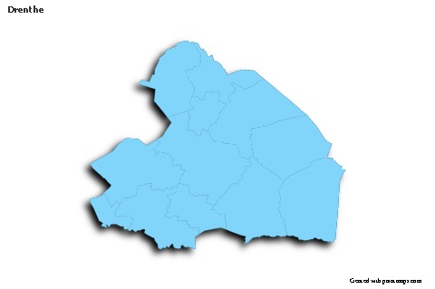 Sample Maps for Drenthe (blue,outline,shadowy)