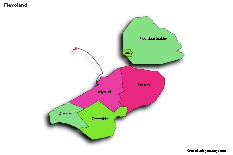 Sample Maps for Flevoland (colored,shadowy)