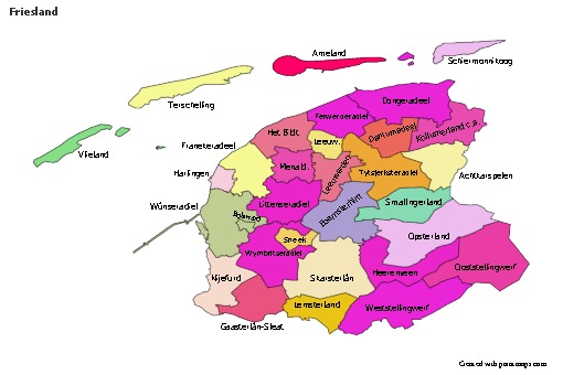 Sample Maps for Friesland (colored)