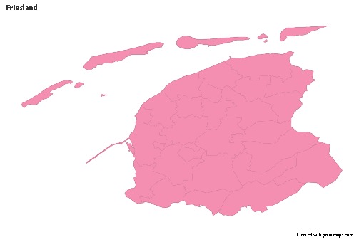 Sample Maps for Friesland (pink,outline)