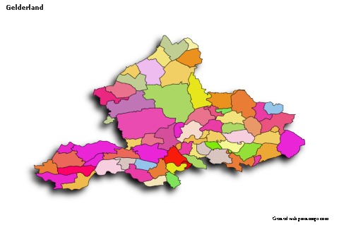 Sample Maps for Gelderland (colored,shadowy)