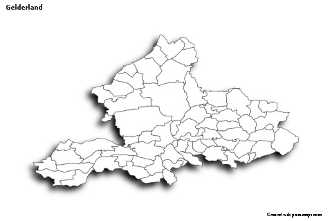 Sample Maps for Gelderland (black-white,shadowy)