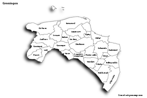 Sample Maps for Groningen (black-white,shadowy)