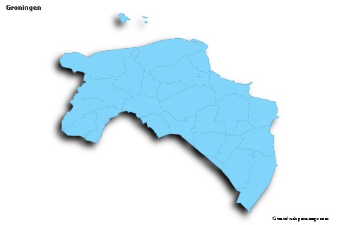 Sample Maps for Groningen (blue,outline,shadowy)