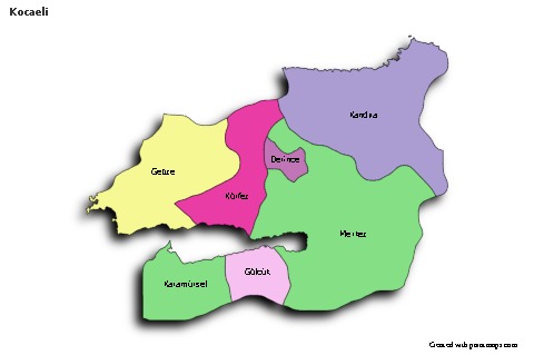 Sample Maps for Kocaeli (colored,shadowy)