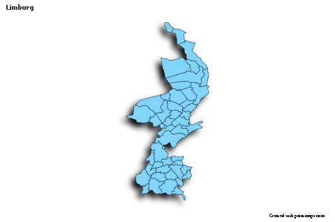 Contoh Peta untuk Limburg (biru,bayangan)