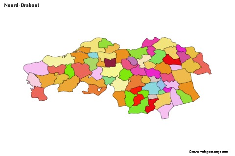 Contoh Peta untuk Noord-Brabant (berwarna)
