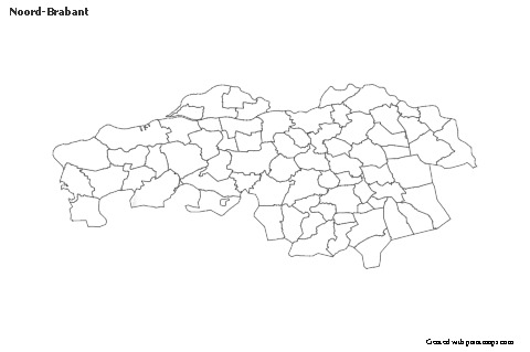 Contoh Peta untuk Noord-Brabant (hitam-putih)