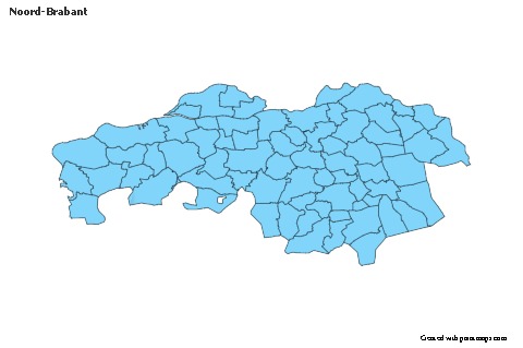 Contoh Peta untuk Noord-Brabant (biru)