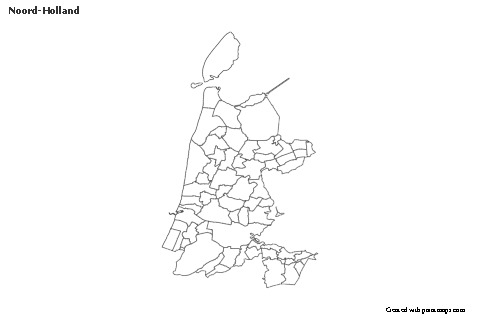 Contoh Peta untuk Noord-Holland (hitam-putih)