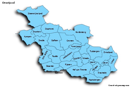 Sample Maps for Overijssel (blue,shadowy)