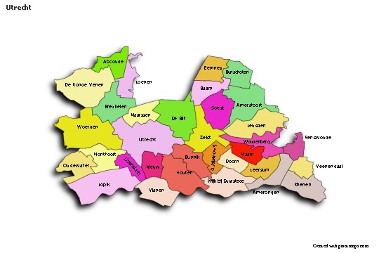 Sample Maps for Utrecht (colored,shadowy)