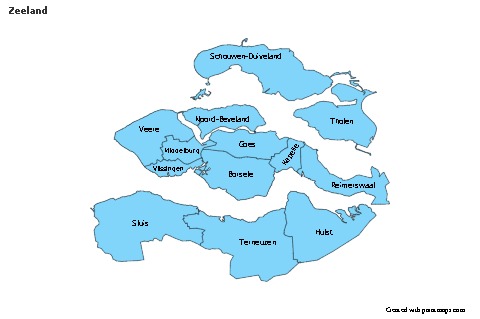 Contoh Peta untuk Zeeland (biru)