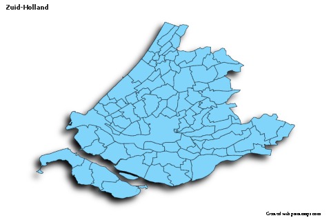 Sample Maps for Zuid-Holland (blue,shadowy)