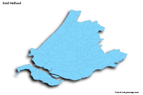 Sample Maps for Zuid-Holland (blue,outline,shadowy)