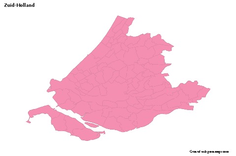 Sample Maps for Zuid-Holland (pink,outline)
