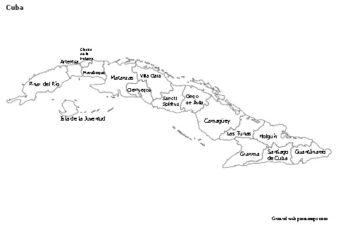 Sample Maps for Cuba (black-white)