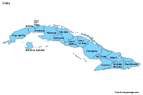 Sample Maps for Cuba (blue)