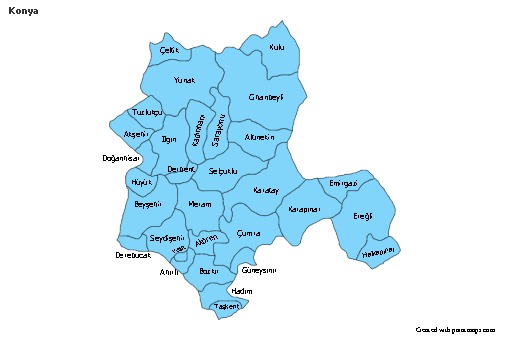 Sample Maps for Konya (blue)