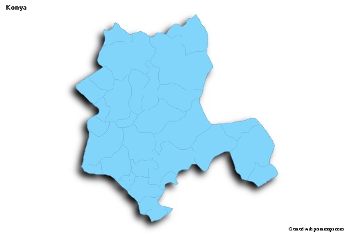 Sample Maps for Konya (blue,outline,shadowy)