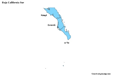 Mapas de muestra para Baja California Sur (azul)