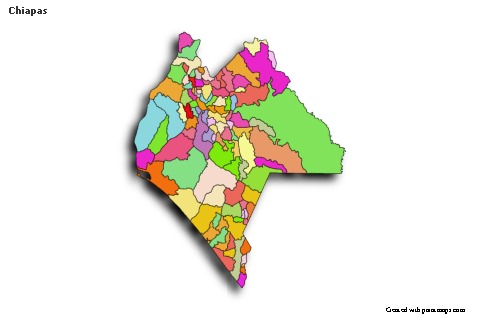 Sample Maps for Chiapas (colored,shadowy)