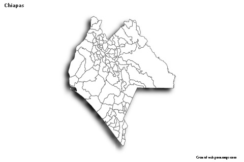 Sample Maps for Chiapas (black-white,shadowy)