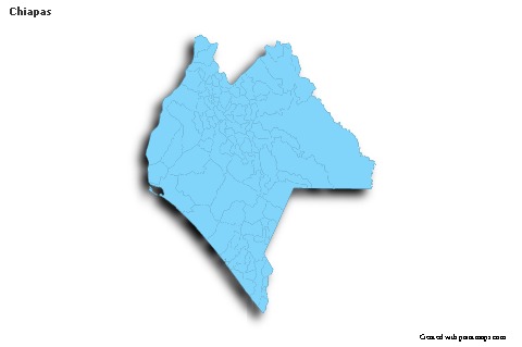 Sample Maps for Chiapas (blue,outline,shadowy)