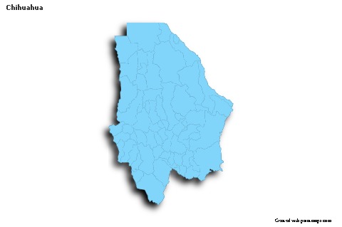 Sample Maps for Chihuahua (blue,outline,shadowy)